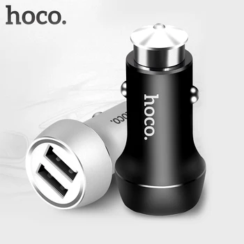 HOCO Z7 Incarcator Auto Dual USB pentru iPhone iPad Xiaomi Mobil Samsung Smart Phone Adapter USB 2 2.4 Universal Dublu Port de Încărcare