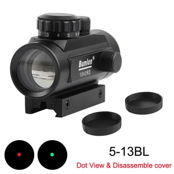 Holografic 1x40mm Airsoft Rosu Verde Dot Optic Vedere domeniul de Aplicare Pușcă de Vânătoare Tactice 11-20mm Weaver Rail Mount 5-0013
