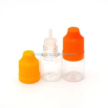 Hot Hard Clar PET 3 ml Flacon Picurător din Plastic cu Capac cu protecție pentru copii Și Ac Lung Sfat pentru E-Lichid Sticlă Goală 200pcs