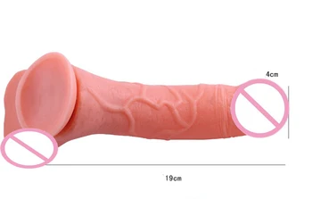 HOWOSEX Mare Realist Gonflabile Vibrator Carne Penis Cu ventuza Extensibil Penis Vagin Masaj Jucarii Sexuale Pentru Femei Gay