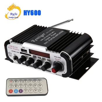 HY600 Mini Amplificator Auto Amplificator de 20W+20W FM Audio MICROFON MP3 Difuzor Amplificator Stereo pentru Masina Motocicleta utilizarea Acasă