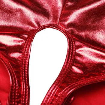 Iiniim Fierbinte Clubwear Femei Lenjerie Wetlook Faux din Piele Fără a Deschide Fundul Sexy Chilotei Bikini Brief Lenjerie de Chiloți