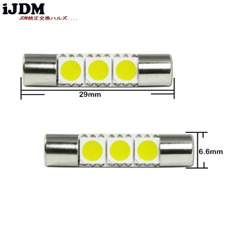 IJDM Mașină de Iluminat Interior 3-SMD 29mm 6614 LED-uri Becuri de schimb Pentru Masina de Camion SUV Parasolar Răstoarnă Oglindă Lumini,alb, rosu