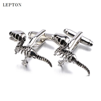 Inapt Metal Animal Butoni Pentru Barbati Tricou Mansete Manșetă link-uri de Brand Real Vânzări de Culoare Argintie Dinozauri Butoni Relojes gemelos