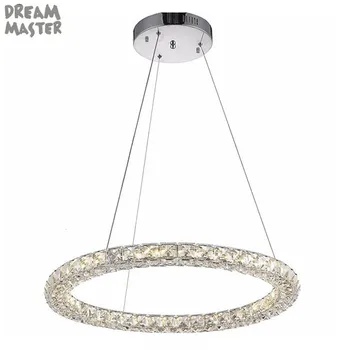 Inel lampa LED iluminat candelabru de lustru trei părți lumini cu LED-uri moderne acasă Cerc diamant artă singur led corpuri suspendate
