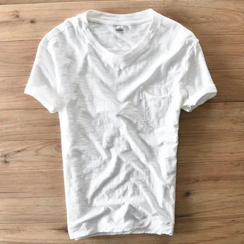 Italia Brand Suehaiwe de Vară pentru Bărbați T-Shirt Casual din Bumbac cu Mânecă Scurtă, O-Neck Culoare Cafea tricou Bărbați Îmbrăcăminte de Modă Camisa