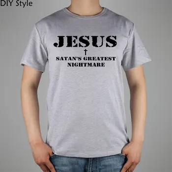 JO SATANA S COȘMAR ISUS maneci scurte T-shirt de Top din Lycra, Bumbac Barbati tricou Nou Stil DIY