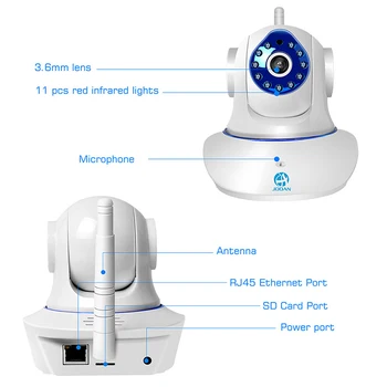 JOOAN 1080P 2.0 MP, Wireless Wi-Fi Camera IP de Securitate Acasă de Supraveghere Video de Rețea Viziune de Noapte Smart Baby Monitor Interior