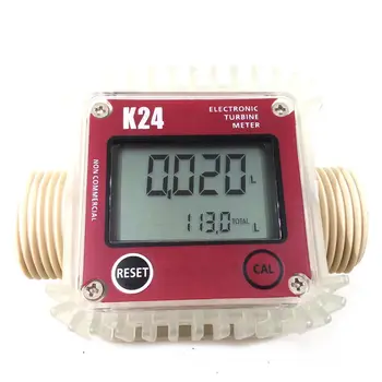 K24 turbo digital flow meter debitmetru de combustibil Diesel apă plomeria indicator de flux profitabilă Turbina Debitmetru caudalimetro senzor