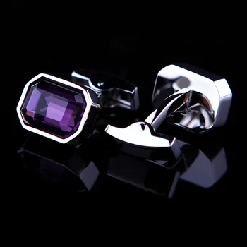 KFLK Bijuterii camasa nunta butoni pentru barbati Brand Cristal Violet Manșetă link-ul de moda en-Gros Butonul de Înaltă Calitate, Transport Gratuit
