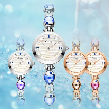 Kimio Femei Brand Cristal Pește Ceasuri Brățară Simplă Din Oțel Inoxidabil Gem Cuarț Încheietura Ceasuri Pentru Femei Fata Relogio Feminino