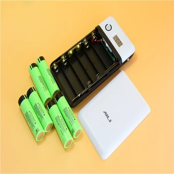 KingWei 10buc/lot Power Bank Cazul Bateriei Cutie de Depozitare din Plastic Suport Cu Cablu usb de Încărcare pentru Mp3, Mp4, Laptop, Telefon Mobil