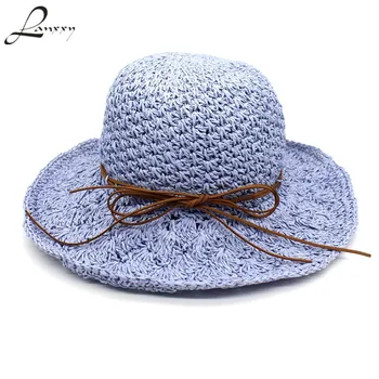 Lanxxy 2018 Noua Moda Pălărie de Paie Vara Panama Beach Pălării de Soare pentru Femei Chapeu Feminino Doamnelor Capace