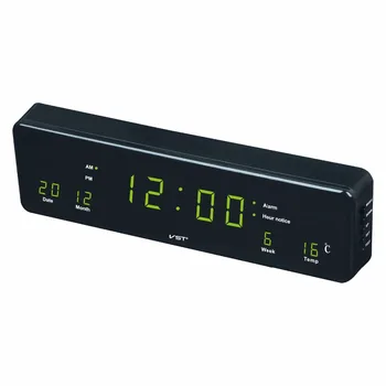Led calendar ceas de perete cu UE plug Multi - funcția de led-uri digitale ceas cu alarmă Desktop Acasă temp ceas Agățat Ceas stralucitoare