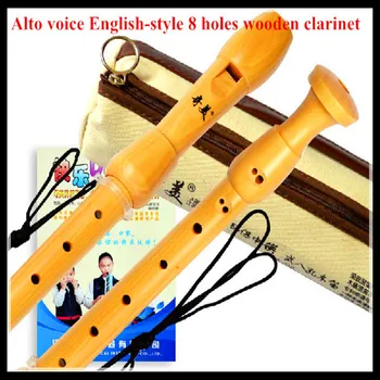 Lemn Recorder Flaut Baroc Dizi F Cheia de Alto 8 găuri Flauta Profissional Lemn, Instrumente Muzicale Clarinet Flaut blokfluit