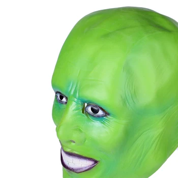 LePy Mască De Halloween Jim Carrey Cosplay Masca Verde Costum Adult, Rochie Fancy Fata De Halloween Bal Mascat Cosplay Filme
