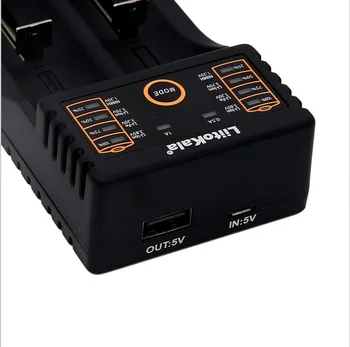 LiitoKala Lii-202 Inteligent Încărcător cu USB Power Bank Funcție de Ni-MH baterie cu Litiu pentru 18650 26650 18350 14500 Liito
