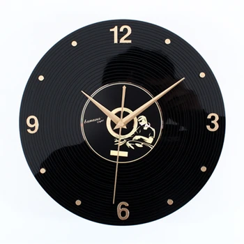 Living clasic ceas de perete Antic stil disc de vinil ceas 12 inch ceas agățat ac/display digital ceas