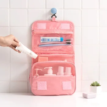 Luluhut călătorie cosmetice sac de stocare portabil de mare capacitate sac de machiaj de călătorie instrumente de spălare containere cu cârlig și mici de buzunar