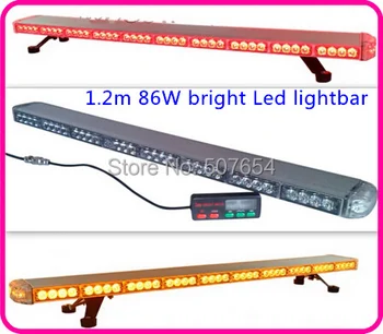 Mai mare star 120cm 86W de urgență cu Led-Lightbar,lumina Strobe,lumina de avertizare bar pentru poliție, ambulanță, pompieri,15flash,rezistent la apa