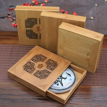 Manual Pu Er Tea Container de Depozitare Ceai Kung Fu Depozitare Instrumente de Îngrijire a Sănătății Eco-friendly Set de Ceai Tava de Bambus en-Gros