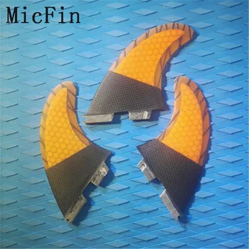 Micfin din fibră de sticlă și fagure de miere placă de surf fin propulsorului FCS 2 fin surf aripioare VIITOR FCS 1 FCS II BOX marimea M set de Trei