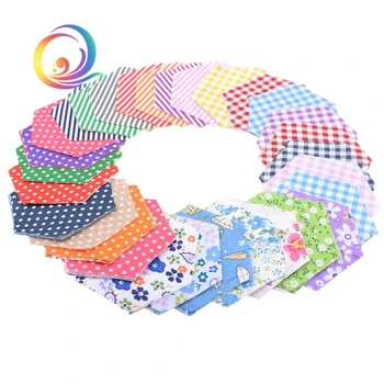 Mix de Culoare Aleatorii Tipărite Formă Hexagon/Densitate Scăzută&tesatura Subtire de bumbac Mozaic DIY pentru Quilting&Cusut Material 100buc/ lot