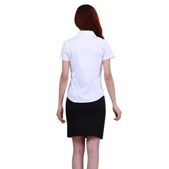 Moda Alb Tricou Femei lucrează purta Topuri cu Maneci Lungi Slim pentru Femei Bluze Camasi