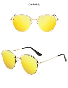 Moda ochelari de Soare Femei Oglindă 2017 Nou Brand de Designer Doamna de sex Feminin Plat lentile de ochelari de Soare UV400 Feminin