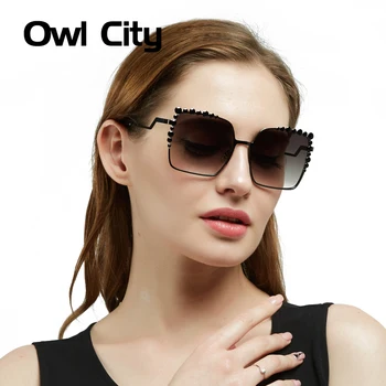 Moda Pătrat Supradimensionat ochelari de Soare pentru Femei Brand Designer de Ochelari de Soare Femei Vintage Oglinda Mare Gradient de Femei UV400 Ochelari