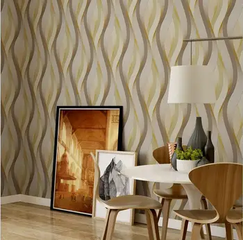 Moderne, Geometrice 3D Design de Perete de Hârtie Ondulat linie de Arta Tapet Camera de zi Dormitor PVC Stereo Perete de Fundal Papel de parede
