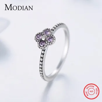 Modian 2017 Sus Quailty Monofazate argint 925 Cristal Violet Inel Nou Benzile de Nunta de Moda Zirconiu, Bijuterii Pentru Femei, Cadou