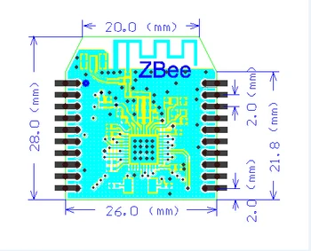 Modul ZigBee Core2530 (B) CC2530F256 Bord XBee Compatibil Interfață Ușor De Utilizat Ca Orice UART Module Zigbee Wireless Module