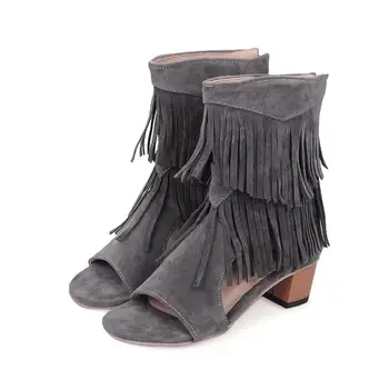 MORAZORA dimensiuni Mari 34-45 peep toe pantofi femei hig tocuri canaf cu fermoar glezna cizme piele nubuc cool cizme de vara, pantofi