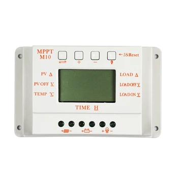 MPPT 10A Solar de Încărcare și Descărcare Controller cu Senzor de Temperatură LCD Regulator de Lumina si Temporizator pentru Iluminat Acasă