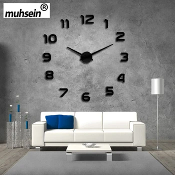 Muhsein nou ceas de Perete Ceas de perete diy ceasuri de Acril oglindă Acasă Decorare Camera de zi Quartz Acul de Transport Gratuit