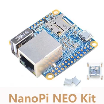 NanoPi NEO Kit Allwinner H3 Quad-core Cortex-A7 de Dezvoltare Bord+radiator+Acril Suport Cazul NP014