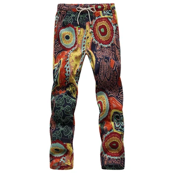 Națională chineză stil de imprimare de moda tendință de Glezna-Lenghth pantaloni de Vara 2017 New sosire calitate Vascoza pantaloni harem de bărbați M-6XL