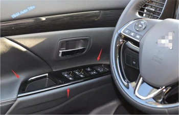 Negru Stil ! Pentru Mitsubishi Outlander 2013 - 2017 ABS de Înaltă Calitate geamurilor Buton Comutator Capac Tapiterie Interior 4 buc