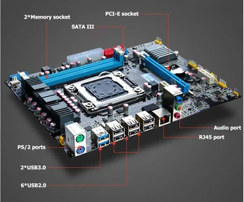 New sosire HUANAN M-ATX placa de baza X79 CPU memorie combo-uri X79 despre lga2011 placa de baza PROCESOR Intel E5 2670 C2 RAM 8G DDR3 ECC REG