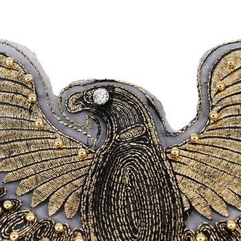 New sosire mari dimensiuni personalizate aripa de vultur brodat haine de patch-uri de patch-uri DIY euramerican stil design Manual de unghii șirag de mărgele sequinsTH270