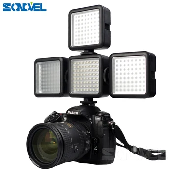 Nex 3Pcs Pro Camera cu Led-uri Lumini Godox LED64 Video Lampă cu LED-uri Panou de Macrofotografie pentru Canon Nikon Sony camera Video Camera