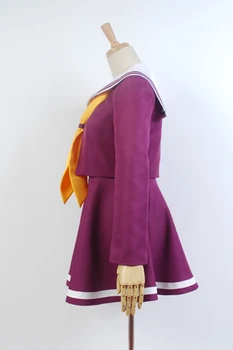 Nici Un Joc Nu Viata Shiro Cosplay Costum Shiro Marinar Rochie Fusta