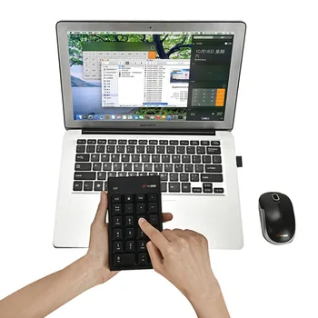 Noi 2,4 G Auto-Link Wireless Tastatura Numerică Numărul Keyboard & Mouse Optic Combo Set Pentru Desktop-Uri, Laptop-Uri C26