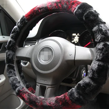 Noi DIY Auto Roti Moi Blană Lână Scurtă de Pluș de Iarna Cald Volan Huse Pentru Universal Consumabile Auto Car styling 38 CM
