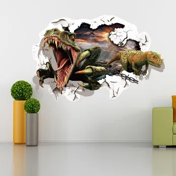 Noi DIY Decorative Film Renovare Perete autocolant PVC 3D wallpaeprs autocolante dinozaur Dormitor decorative autocolante de perete gazete de perete
