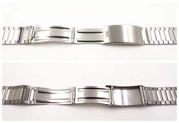 Nou sosit - de Înaltă calitate 1BUC 18mm curea din otel inoxidabil curea de ceas curea de culoare argintie - 090601