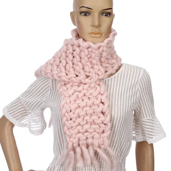 Noua Versiunea coreeană de Moda de Tricotat Lână Eșarfă Femeie Tragă Linie de Iarna Cald Eșarfe de Tricotat de Mână Personalizate 130*15 cm