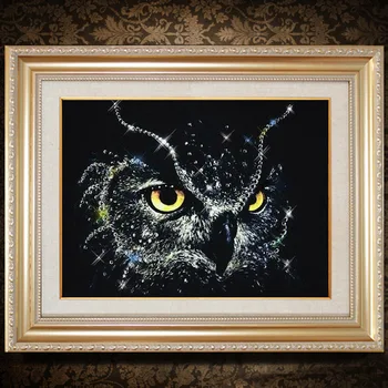 Noul 5D DIY Diamant Pictura Owl Full Pătrat Cristal de Diamant Pictura Cross Stitch Black Owl Animal lucru Manual Domiciliu Decorative