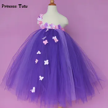 Noul Fairy Flori Fata Rochie De Tul Tutu Rochie De Petrecere De Aniversare Pentru Copii Nunta Rochii De Domnișoară De Onoare Rochii Pentru Copii Costum Printesa